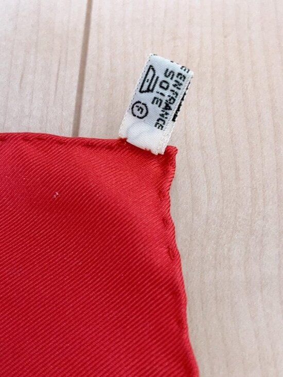 Hermes Scarf Carre 90 Morset Gourmettes Bit and Chain Red - Picture 8 of 8